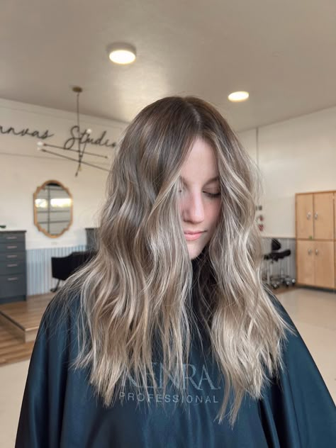 Ashy Blonde Hair Straight, Rooty Lived In Blonde, Blonde But Not Too Blonde, Lived In Ashy Blonde Balayage, Lived In Blonde Ash, Ashy Bronde Balayage Highlights, Lives In Bronde Balayage, Transition From Blonde To Brunette Balayage, Maintainable Blonde Hair