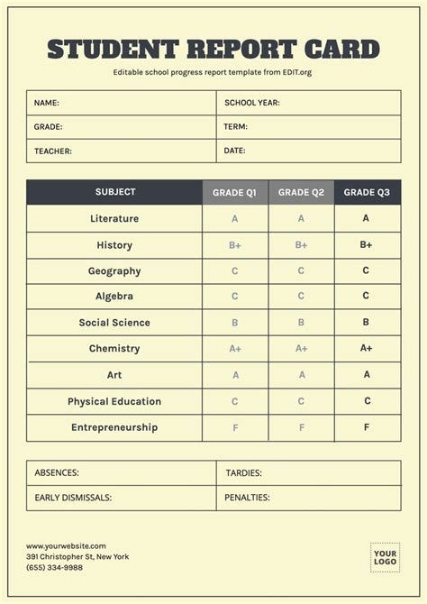 Good Grades High School Report Card, Biography Book Report Template, Student Id Card, School Report Card, Progress Report Template, Student Card, Report Card Template, Report Cards, Teacher Quotes Inspirational