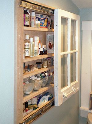 this old window turned medicine cabinet shows they can be used for practical projects as well Projects with old windows -7 Shutters Repurposed Decor, Window Cabinet, Repurposed Headboard, Recycled Window, Window Projects, Hanging Ideas, Old Windows, Old Doors, Bathroom Refresh