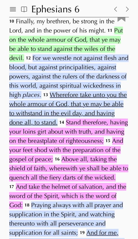 Put On The Armour Of God, Put On The Full Armor Of God, Armour Of God Prayer, Gods Armour, Highlighted Bible, Full Armour Of God, The Armour Of God, Prayer For Work, Armour Of God