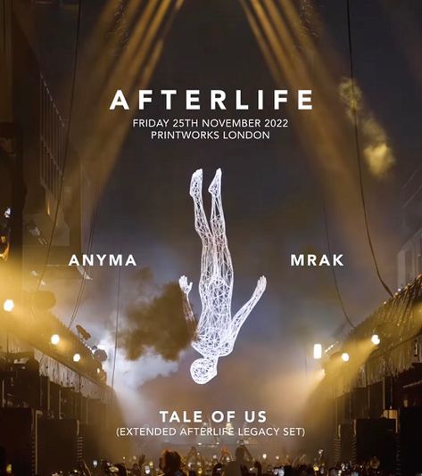 A third event has been added to Afterlife’s anticipated upcoming shows at London’s Printworks | Rave Jungle Printworks London, London 2022, Night Show, Immersive Experience, Live Concert, Debut Album, Special Guest, Over The Years, Vision Board