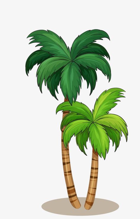 Coconut Tree Clipart, Coconut Clipart, Safari Tree, Coconut Tree Drawing, King Coconut, Diy Cake Topper Printable, Coconut Plant, Trees Drawing Tutorial, Coconut Vector