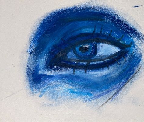 oil pastel eye sketch Blue Eye Painting Acrylic, Ocean Eyes Drawing, Blue Eye Painting, Blue Eye Drawing, Blue Eyes Painting, Blue Eyes Drawing, Cloth Designing, Filler Images, Aesthetic Azul