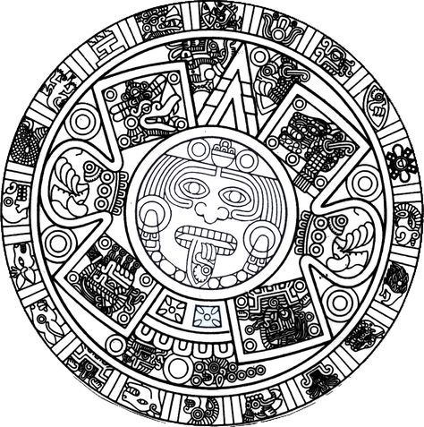 Aztec Symbols, Mayan Tattoos, Aztec Tattoo Designs, Mayan Calendar, Samoan Tattoo, Mayan Art, Aztec Tattoo, Aztec Calendar, Mexico Art