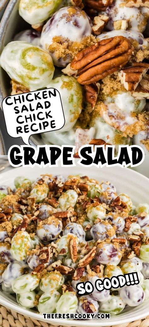 Grape Salad Chicken Salad Chick, Easy Catering Ideas, Chicken Salad Chick Grape Salad, Chicken Salad Chick Grape Salad Recipe, Chicken Salad Chick Recipe Copycat, Copycat Chicken Salad Chick, Grape Chicken Salad, Copycat Chicken Salad, Chicken Salad Chick Recipe