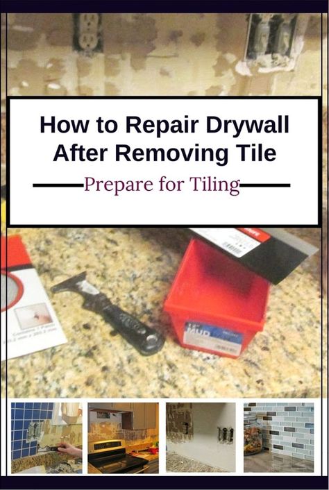 How to Repair Drywall After Removing Tile: Prepare for Tiling Putz Hacks, Tile Removal, Hardwood Floor Cleaner, Cleaning Painted Walls, Drywall Repair, Glass Cooktop, Deep Cleaning Tips, Clean Dishwasher, Simple Life Hacks