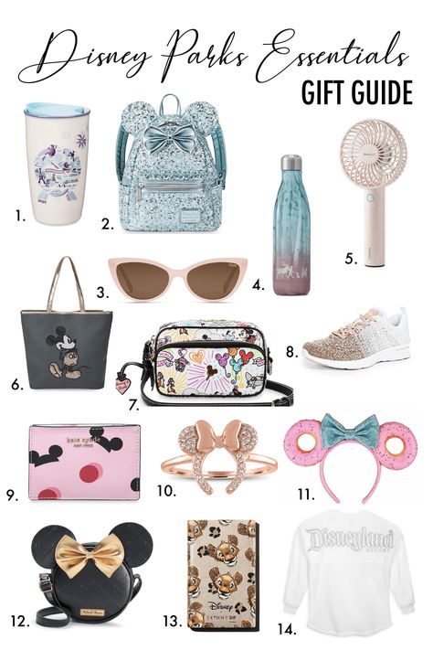 My Disney Christmas presents gift guide for Walt Disney World! Find the perfect Disney gifts for your Disney trip, from what to pack in your Disney World park bag to Disney Style essentials. #disneygiftideas #disneyworldgifts #packingfordisney Disney Park Essentials, Disney World Gifts, Disney Princess Gifts, Disney World Packing, Disney Surprise, Disney Essentials, Gifts For Disney Lovers, Disney Products, Disney World Vacation Planning