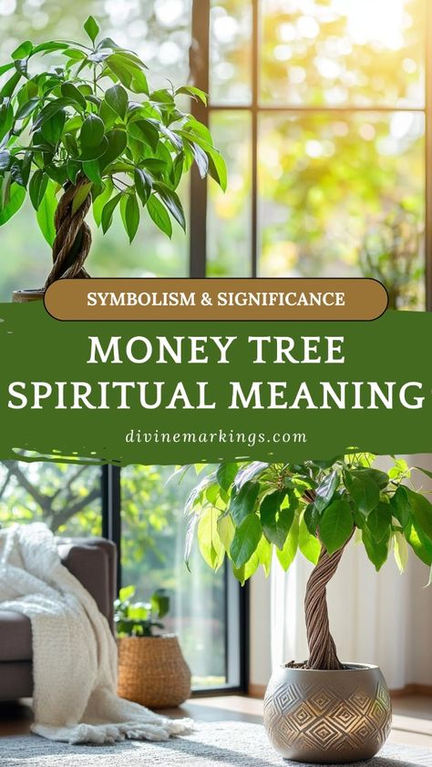 🌿 Discover the spiritual meaning of the **Money Tree** and the powerful symbolism it holds! 💰 Known for attracting prosperity, good fortune, and positive energy, the Money Tree is a symbol of abundance and wealth in both material and spiritual forms. 🌱 It encourages growth, balance, and harmony in your life, reminding you to nurture your goals with patience and care. ✨ Click to explore the deeper significance of the Money Tree and how it can enhance your spiritual journey. Save this pin to keep these uplifting insights close at hand! 🌟💚 Money Tree Meaning, Money Tree Plant Meaning, Symbol To Attract Money, Tree Planting Quotes, Feng Shui Money Tree, Plant Meanings, Tree Meanings, Money Tree Plant, Pachira Aquatica