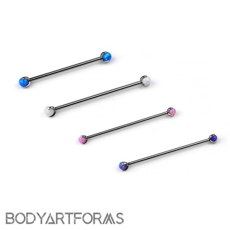 Industrial piercings can be tricky to heal. IYKYK! Show off your industrial piercing with some unique designs that will elevate your style. Whether you're looking for a classic industrial or a floating barbell, explore our industrial jewelry collection! Link in bio to shop our collection! . . #bodyartforms #bodyjewerly #altjewelry #piercing #industrialpiercing #industrialjewelry Body Jewerly, Industrial Jewelry, Industrial Barbell, Industrial Piercing, Usa Jewelry, Synthetic Opal, Pink Opal, White Opal, Blue Opal