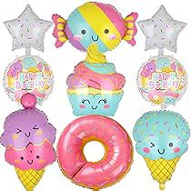 Cream Balloons, Ice Cream Balloons, Pink Birthday Decorations, Ice Cream Party Theme, Candy Ice Cream, Candy Balloons, Candy Birthday Party, Ice Cream Birthday Party, Ice Cream Theme