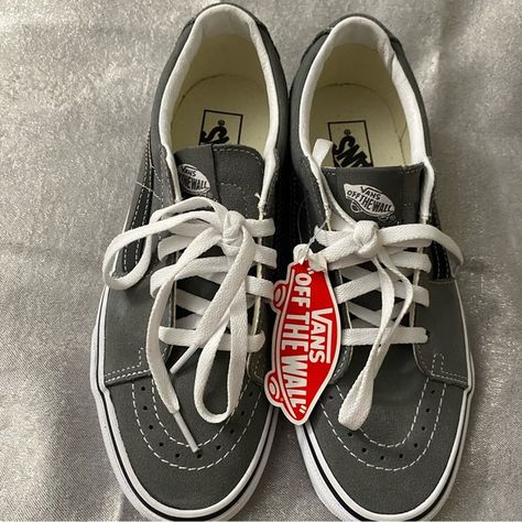 Vans Sk8 Low Sneaker Gray Black Womens 9.5 Vans Sk8 Low, Sk8 Low, Pewter Color, Sneakers Grey, Low Sneakers, Vans Sk8, Brand Tags, Vans Shoes, Gray White