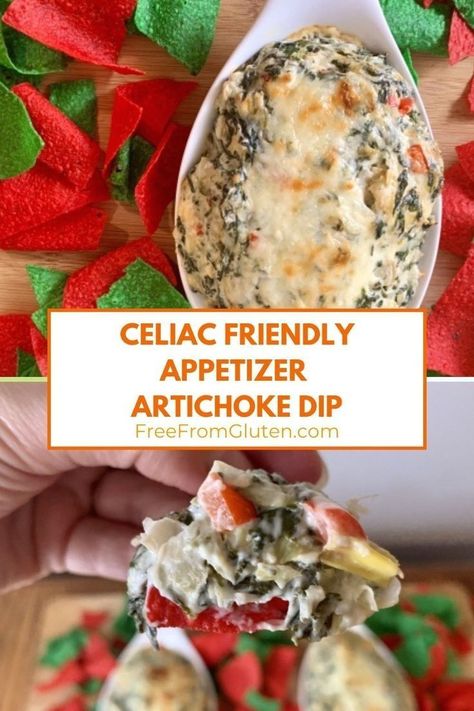 How To Make Spinach, Potluck Side Dishes, Gluten Free Dinner Easy, Gluten Free Holiday, Gluten Free Sides Dishes, Holiday Appetizer, Veggie Dip, Gluten Free Recipes For Dinner, Spinach Artichoke Dip