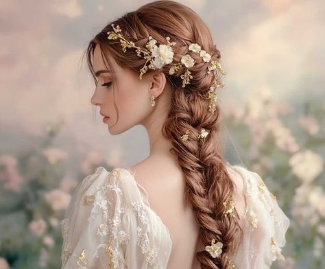 8+ Gorgeous Wedding Hairstyles for Long Hair with Gold and Ivory Details • 333+ Inspiring Lifestyle Ideas Gorgeous Wedding Hairstyles, Inspiring Lifestyle, Romantic Updo, Hair Color Pastel, Lifestyle Ideas, Golden Hair, Short Wavy Hair, Short Wavy, Long Locks