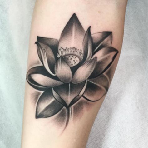 Realistic Lotus Tattoo, White Lotus Tattoo, Lotus Tattoo Meaning, Black Lotus Tattoo, Lotus Flower Tattoo Meaning, Lotusblume Tattoo, Realistic Flower Tattoo, Lotus Flower Tattoo Design, Lotus Tattoo Design