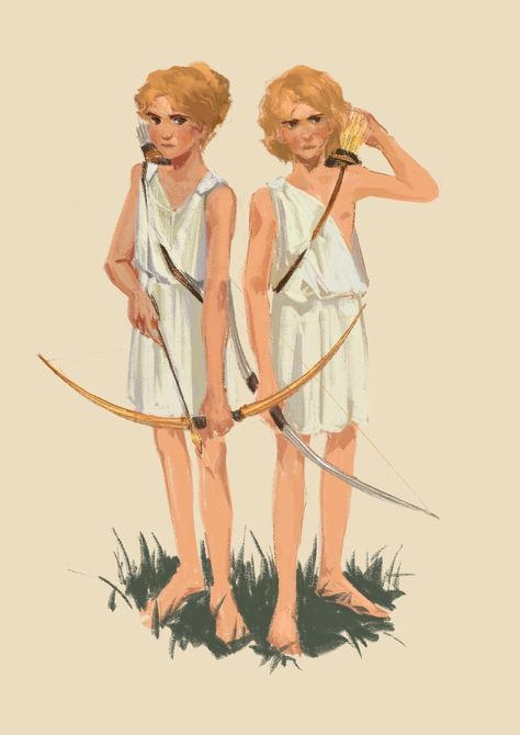 Artemis And Apollo Tattoo, Children Of Zeus, Artemis And Apollo, Apollo Tattoo, Zeus Children, Apollo Greek, Apollo And Artemis, Greek Pantheon, Greek Mythology Humor