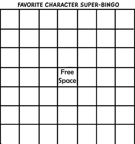 Favorite Character Template, Anime Bingo, Bingo Template, Character Template, Poses Reference, Free Space, Anime Poses Reference, Anime Poses, Art Stuff