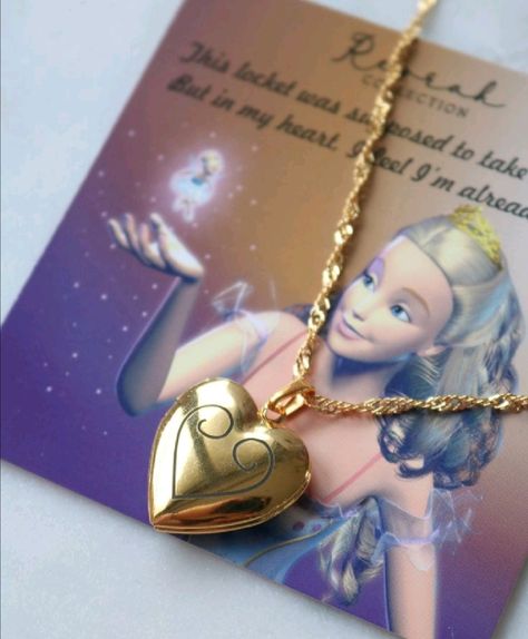 Barbie Nutcracker Necklace, Gold Princess Jewelry, Locker Necklace, Sugarplum Princess, Clara Nutcracker, Disney Princess Necklace, Perfume Cream, Barbie Necklace, Barbie Nutcracker