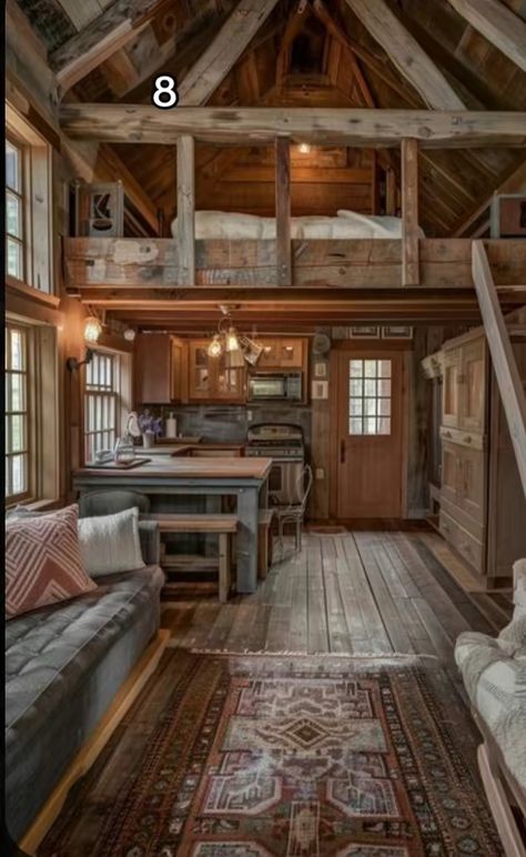 Rustic Tiny House, Cabin Interior Design, Cabin Tiny House, Cabin Bedroom, Best Tiny House, Rustic Retreat, Tiny Cabin, Tiny House Interior, Tiny House Cabin