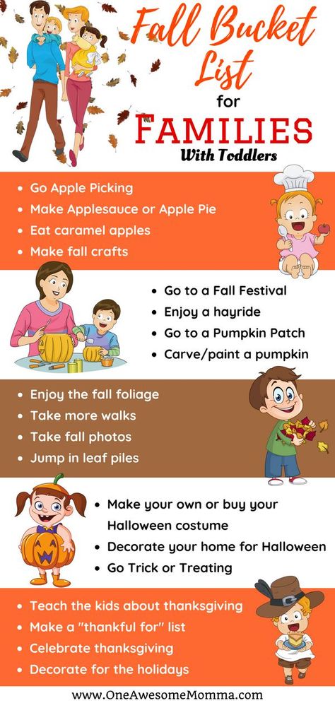 Fun Autumn Activities, Bucket List For Families, Fall Family Activities, Fall Activities For Toddlers, Fall Family Fun, Activities Ideas, Fun Fall Activities, Autumn Activities For Kids, Fall Bucket List