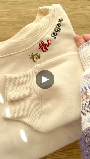 15K views · 2.2K reactions | Back Split Stitch lettering tutorial! 

Want a more in depth tutorial too? Comment LINKS and I can get you the link to my Christmas Collars YT tutorial, all of my Christmas stick and stitch packs and links to some sweatshirt options! 

Let me know if you have any questions!
.
.
.
#handembroidery #tistheseason #christmascrafts #youtubetutorial #sweatshirts | Laine Irene Sweatshirt Embroidery Christmas, Stitch Sweatshirt Diy, Embroidery On Sweatshirts Diy, Christmas Embroidery Sweater, Diy Christmas Sweatshirts, Christmas Embroidery Sweatshirts, Sweatshirt Embroidery Diy, Christmas Sweatshirts Diy, Stitch Lettering