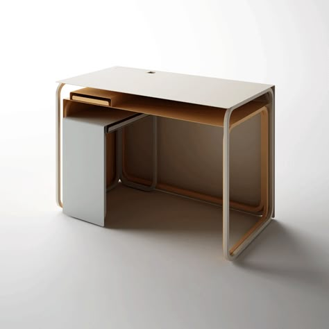 JOIN DESK - The Only Desk You’ll Ever Need. Seriously on Behance Modern Desks Ideas, Innovative Desk Design, Low Desk, Minimalist Desk Design, Smart Desk, Storage Desk, Steel Desk, Multifunctional Space, Minimalist Desk