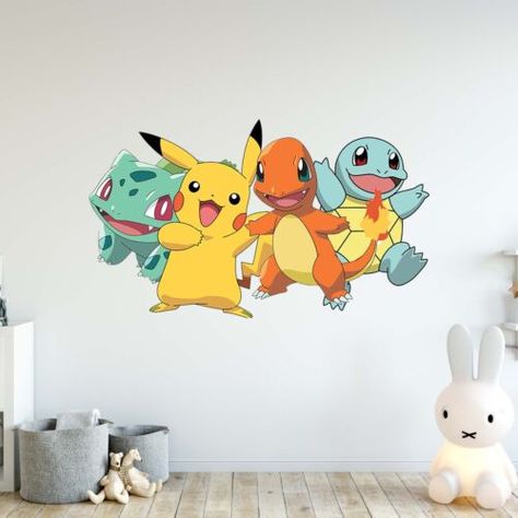 Wall Sticker Pokemon Poster Self Adhesive Wall Art Decal Mural | eBay Pokemon Wall Mural, Pokemon Room Ideas, Pokemon Room Ideas Kids, Pokemon Mural, Pokémon Nursery, Pokemon Bedroom Ideas, Pokemon Wall Stickers, Pokemon Wall Decals, Pokemon Wall Art