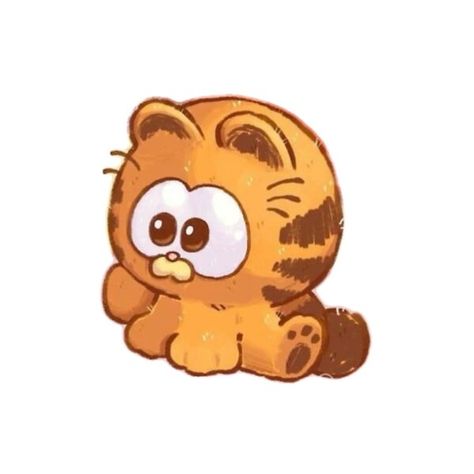 Garfield aww by annabaoo | Redbubble Baby Garfield, Cute Icons, Collage, Pins, Art, Kawaii