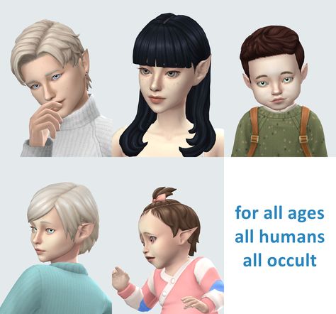 Sims Ear Preset, Sims 4 Historical Infant Cc, Sims 4 Ears Cc, Sims 4 Cc Elf Ears, Sims 4 Elf Ears, Sims Design, Pointy Ears, Skin Details, Sims 4 Expansions