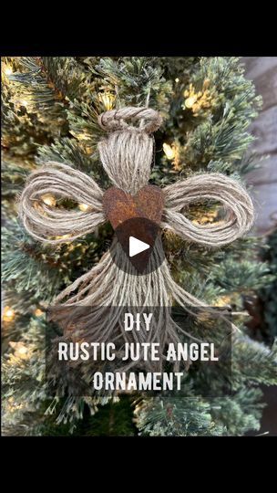 Mop Head Angel Diy, Cross Ornaments Diy, Christmas Angels Diy, Angel Ornaments Diy, Burlap Christmas Ornaments, Fun And Easy Diys, Natural Decorations, Christmas Angel Crafts, Ornament Diy