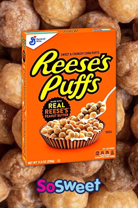 Reeces Pieces, Corn Puffs, Reese's Puffs, Reeses Peanut Butter, American Food, Pops Cereal Box, Pop Tarts, Peanut Butter, Snack Recipes