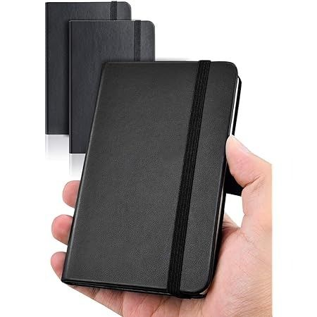 Amazon.com : TWONE Pocket Notebook, 6 Pack Softcover Mini Notebooks 3.5" x 5.5" Black Notebook Small Memo Notepad for Men Women Kids Traveler Author, 30 Sheets,60 Lined Pages : Office Products Teacher Calendar, Journal Business, Black Notebook, Planner Writing, Business Notebooks, Memo Notepad, Leather Bound Journal, Small Journal, Pocket Journal