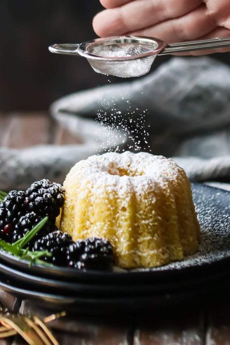 Olive Oil Cake with Lemon, Almond, & Sherry: so moist & super-easy to make! #oliveoil #cake #recipe #italian #almond #citrus #bundt #giada #moist #healthy #easy #mini #spanish #best #withberries #blackberry #simple #berry #traditional #baking #cooking #sweets #powderedsugar #plain #wedding Oil Cake Recipe, Persimmon Cookies, Baking With Olive Oil, Mini Bundt Cakes Recipes, Chocolate Olive Oil Cake, Olive Oil Cake Recipe, Lemon Olive Oil Cake, Once Upon A Chef, Olive Oil Recipes