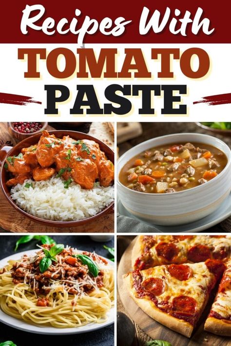 Dinner Recipes With Tomato Paste, What To Do With Tomato Paste, Use Up Tomato Paste, Meals With Tomato Paste, Tomato Paste Uses Recipes, Pasta Sauce From Tomato Paste, Tomato Paste Recipe Dishes, What To Make With Tomato Paste, How To Use Tomato Paste