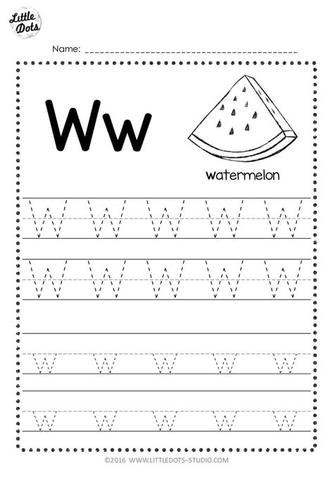 Free Letter W Tracing Worksheets W Tracing Worksheet, Letter W Crafts For Preschoolers, Letter W Worksheets For Preschool, W Worksheets For Preschool, Letter F Activities For Preschool, Letter W Worksheet, W Is For Watermelon, Letter W Activities, Tracing Worksheets Free