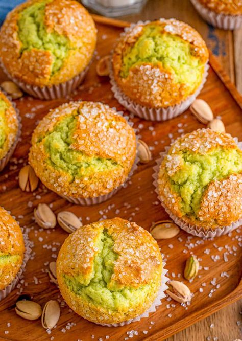 Muffin Tin Cakes, Italian Muffins, Pistachio Cupcake Recipe, Pistachio Muffins Recipe Cake Mixes, Pistachio Muffins Recipe With Pudding, Pistachio Walnut Muffins, Zucchini Pistachio Muffins, Moist Pistachio Muffins, White Chocolate Pistachio Muffins