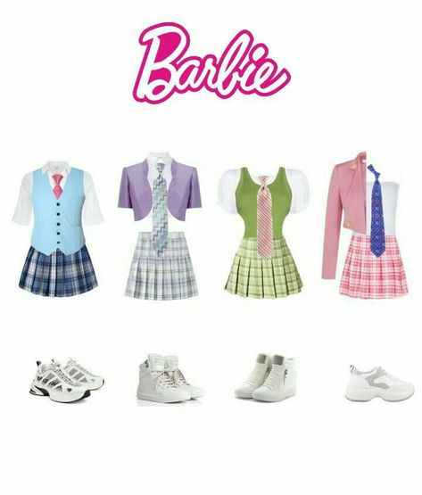 Barlie outfits Stage Outfits Kpop Ideas 4 Members, Kpop Girl Outfits Stage, 3 Member Girl Group Outfits, 4 Member Kpop Outfits, Kpop Outfits Stage 4 Members, Kpop Group Outfits Ideas, 4 Member Girl Group Outfits, Kpop Fashion Outfits Stage, Celana Jogger Wanita