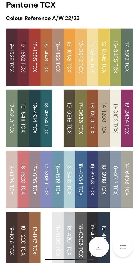 Aw23 Colour Palette, Winter 2023 Color Palette, Pantone Color 2023, Fall Color Pallet, Fall Color Trend, Pantone Fall, Pantone Colour Palettes, Color Forecasting, Trend 2023