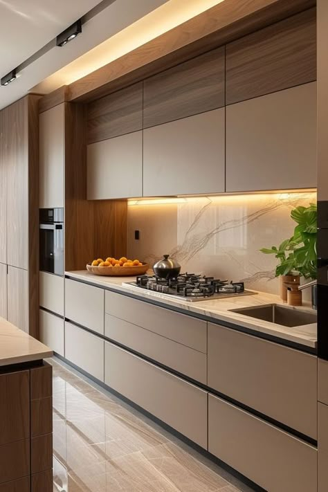 Ideas Kitchen Decoration, Poliform Kitchen Design, Simple Modern Kitchen Design, Modern Kitchen Colours Ideas, Practical Kitchen Design, Dream Kitchen Design Luxury, Classy Kitchen Design, Cashmere Kitchen, Kitchen Designs Modern