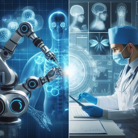 AI surgeons, AI doctors, AI predicting pandemics! The future of medicine is here, and it's powered by AI. 🩺 https://zurl.co/TGrS Future Medicine, Robot Doctor, Doctor Assistant, Dark Boy, Future Science, Robot Hand, Surgeon Doctor, Robotic Surgery, Diy Hair Care