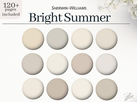 HydeInteriorsUK - Etsy Japandi Color Palette, Sherwin Williams Color Palette, Sherwin Williams Paint, Cottage Interior Design, Diy Paint Projects, Sherwin Williams Colors, House White, Farm House Colors, Minimalist Beauty