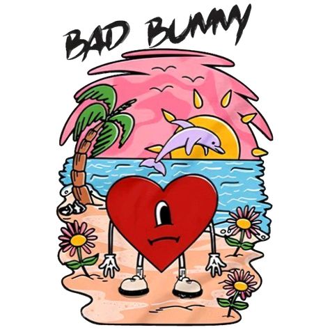 Album Art Cover, Bad Bunny Heart, Bunny Heart, Bunny Shoes, Bunny Poster, Bunny Painting, Bunny Wallpaper, Art Cover, Bunny Pictures