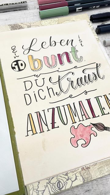 Katja.Visualisiert in BaWü on Instagram: "[Werbung] Ist das nicht ein toller Spruch? Die Letteringschablone und auch die Bujo-Schablone gibt es aktuell noch 4x in meinem Shop. #katjavisualisiert #gnadenschatz #tombowfamily #tombowdualbrushpens #tombow #lettering #letteringart #letterlove #brushlettering #brushletteringvideo #handlettering #handletteringlove #handletteringnewbie #letteringdaily #letteringdeutschland #katjasvisualisierungstool #familie #sinnvoll #sprüchezumnachdenken #sprüche #s Handlettering Abc, Tombow Lettering, Handlettering Inspiration, Handlettering Quotes, Perfection Quotes, Brush Pen, Junk Journal, Hand Lettering, Bullet Journal