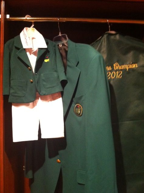 Bubba Watson has earned my fandom.  Making a green jacket for his infant son is such a 'proud daddy' thing to do.  I'm yours Bubba.  Thrill me. Masters Jacket, Bubba Watson, Wonderful Husband, Augusta Georgia, Masters Golf, Happy Stuff, Penn State University, Golf Lessons, Hole In One