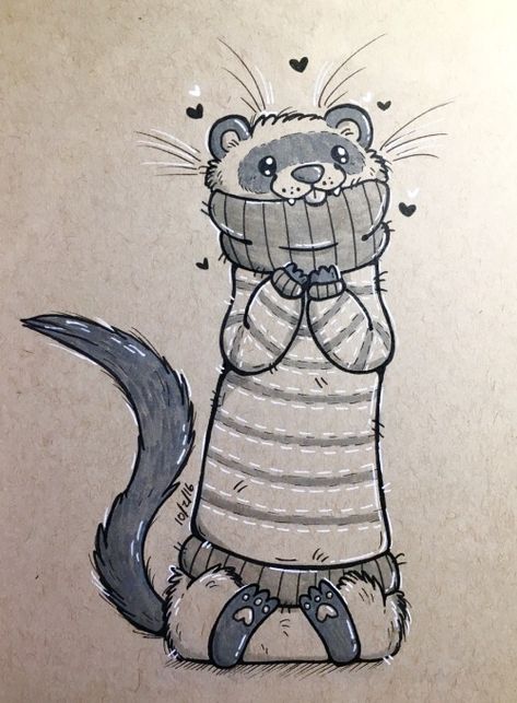 A Ferret, A Drawing, Ferret