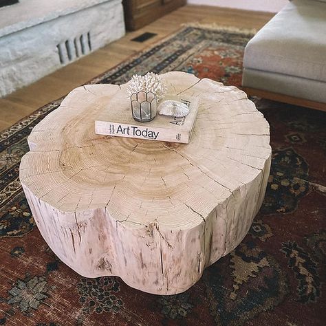 Stump Coffee Table, Cabin Coffee, Kalispell Montana, Wood Stumps, Custom Wood Furniture, Stile Boho Chic, Live Edge Coffee Table, Natural Structures, Shou Sugi Ban