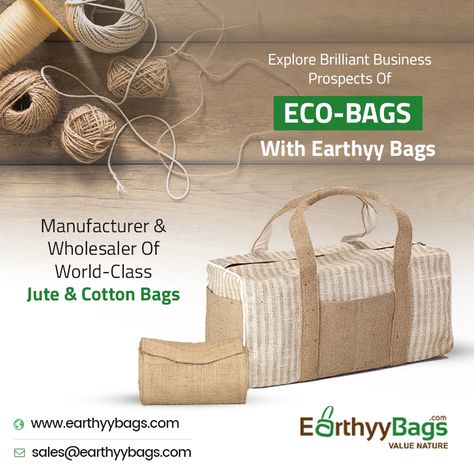 A valuable resource for the fashion industry, we manufacture custom bags🛍️ created from 🌿🍃natural fabrics like jute, cotton, burlap and canvas. View our website👉http://earthyybags.com   to view our product catalogue. For more details, get in touch. Phone : ☎️ +91-33 2287 0544. Jute Bags Manufacturers, Jute Bags Design, Jute Beach Bag, Jute Shopping Bags, Store Flyers, Hemp Bag, Eco Friendly Products, Promotional Bags, Eco Bags