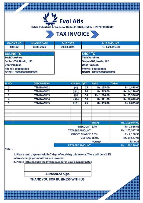 Here is the Preview of Valuable Template GST Invoice Format   (Excel .xlsx file download) The post Valuable Template of GST Invoice Format in Excel (Download .xlsx file) appeared first on TechGuruPlus.com. Invoice Format In Excel, Invoice Format, Elevator Design, Create Invoice, Excel Formula, Masters In Business Administration, House Architecture, Excel Templates, Invoice Template