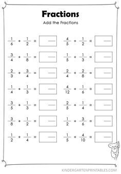 Fraction Addition Worksheets, Equal Fractions, Fractions Worksheets Grade 4, Fractions Addition, Fraction Addition, Fractions With Unlike Denominators, Addition Of Fractions, Fractions And Decimals, Math Coloring Worksheets