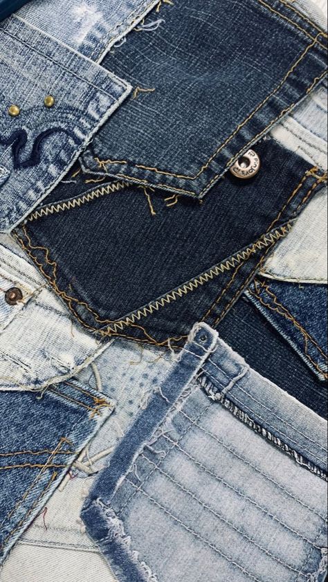 #fashion #denim #aesthetic Denim Background Wallpaper, Denim Fabric Aesthetic, Double Denim Aesthetic, Patchwork Jeans Aesthetic, Denim Aesthetic Background, Jeans Wallpaper Denim, Denim Background Aesthetic, Denim Mood Board Inspiration, Denim Astethic