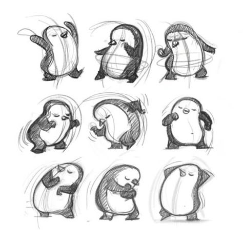 Penguin Dance! #sketchbook #sketch #illustration #artwork #art #photoshop # Mole Character, Pinguin Illustration, Penguin Dance, Penguin Drawing, 2024 Inspiration, Animal Character, Model Sheet, Character Design Sketches, Toy Ideas